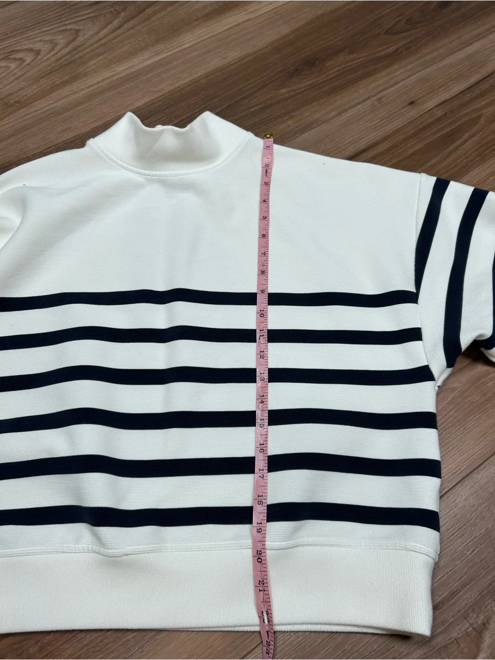 Calia ribbed striped mock neck sweatshirt size medium athletic activewear preppy